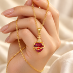 Colar Católico Sagrado Coração – Compre 1, Leve 2 (Vermelho + Dourado)