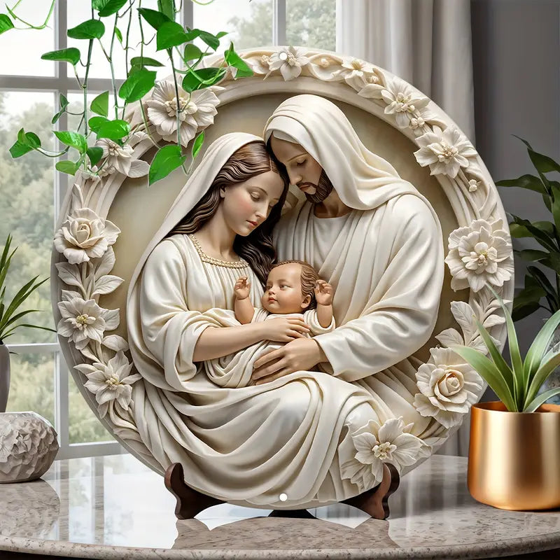 Presépio de Resina Placa redonda Doce Jesus