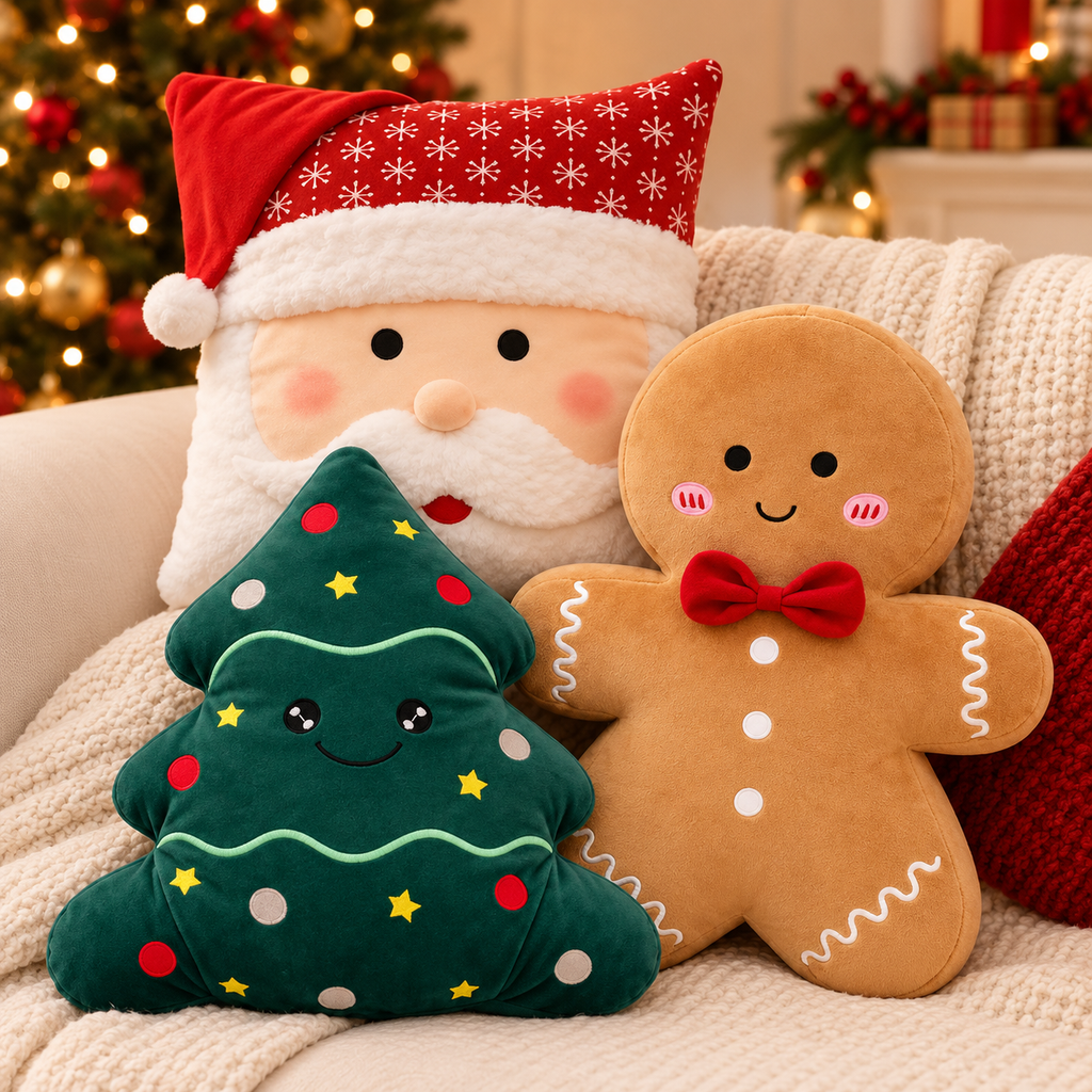 Kit Almofadas de Natal — Biscoitinho, Árvore e Papai Noel