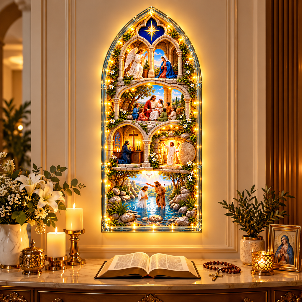 Quadro Iluminado História Sagrada