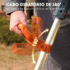 Cultivador Elétrico Terrox Sem Fio Com Lâminas de Aço Inoxidável e Bateria Dupla + BRINDE: Kit 10 Ferramentas