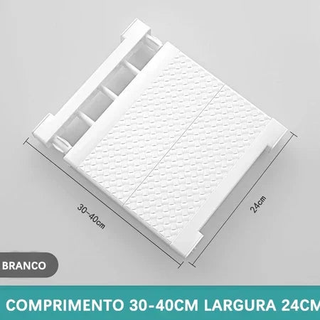 Prateleira Organizadora Ajustável para Armário | Space-Saving Cozinha e Roupeiro – Lumia