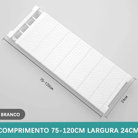 Prateleira Organizadora Ajustável para Armário | Space-Saving Cozinha e Roupeiro – Lumia