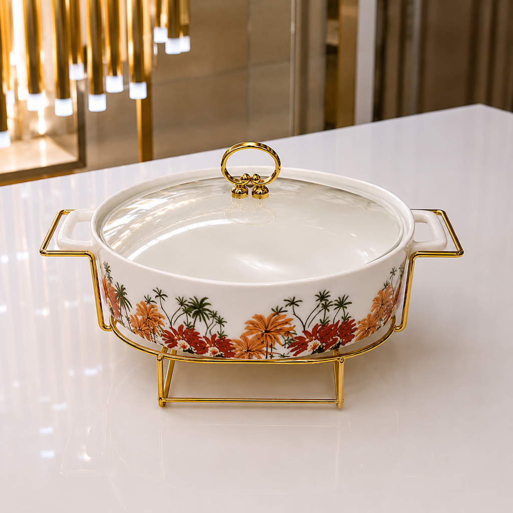 Conjunto de Rechaud Paris em Porcelana Premium (3 peças)