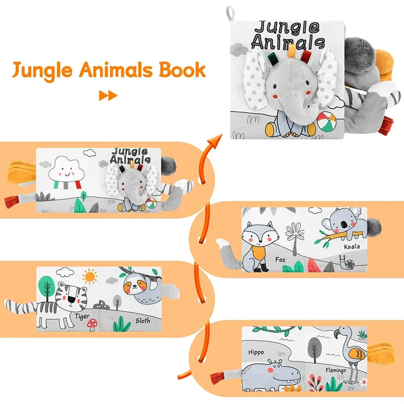 Livro de Pano Sensorial para Bebês