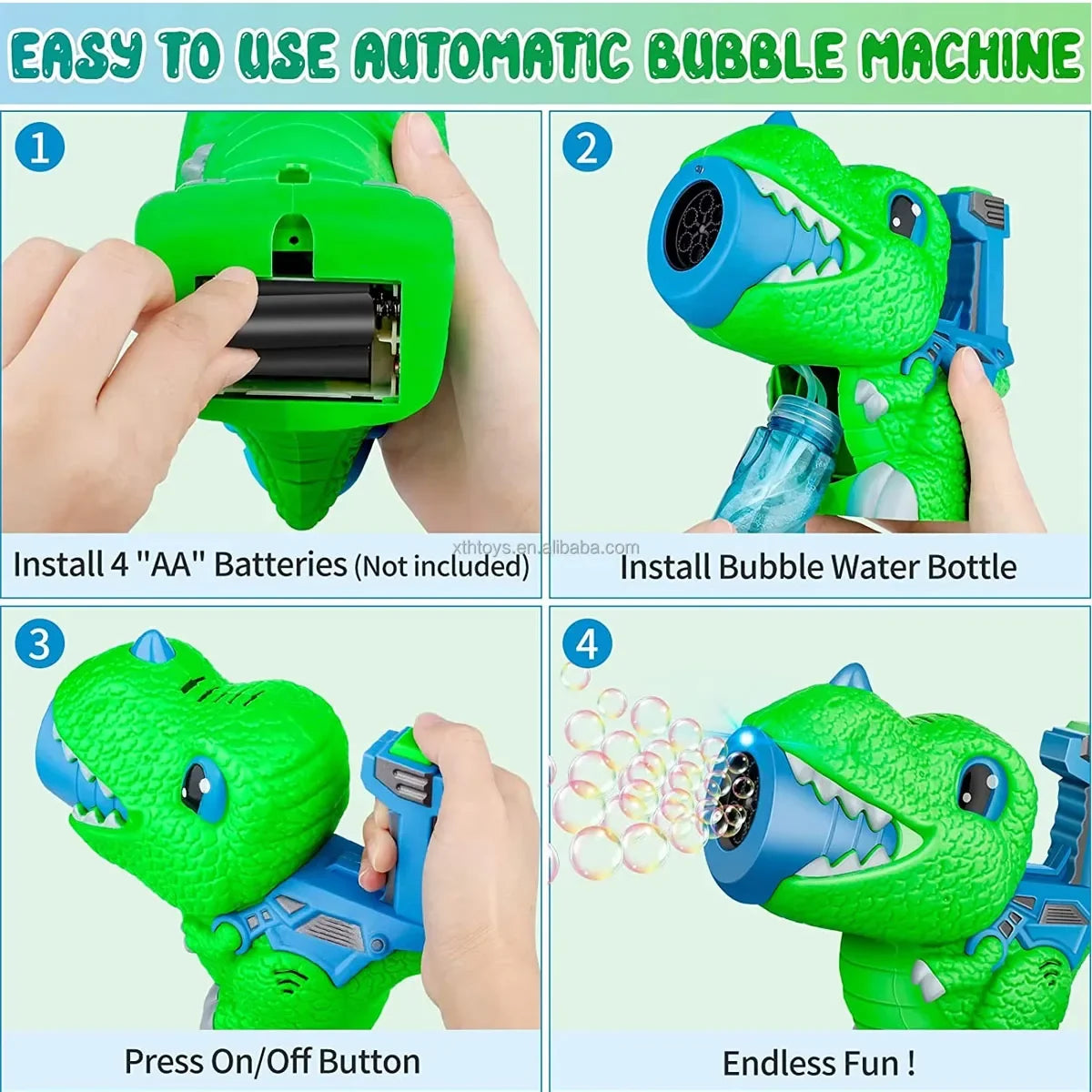 Dinossauro Lançador de Bolhas
