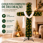 Árvore de Natal em forma de cruz - Decoração inclusa