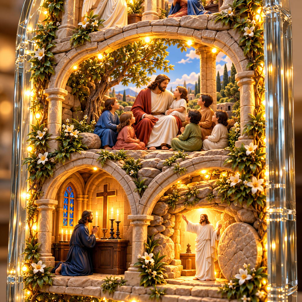 Quadro Iluminado História Sagrada