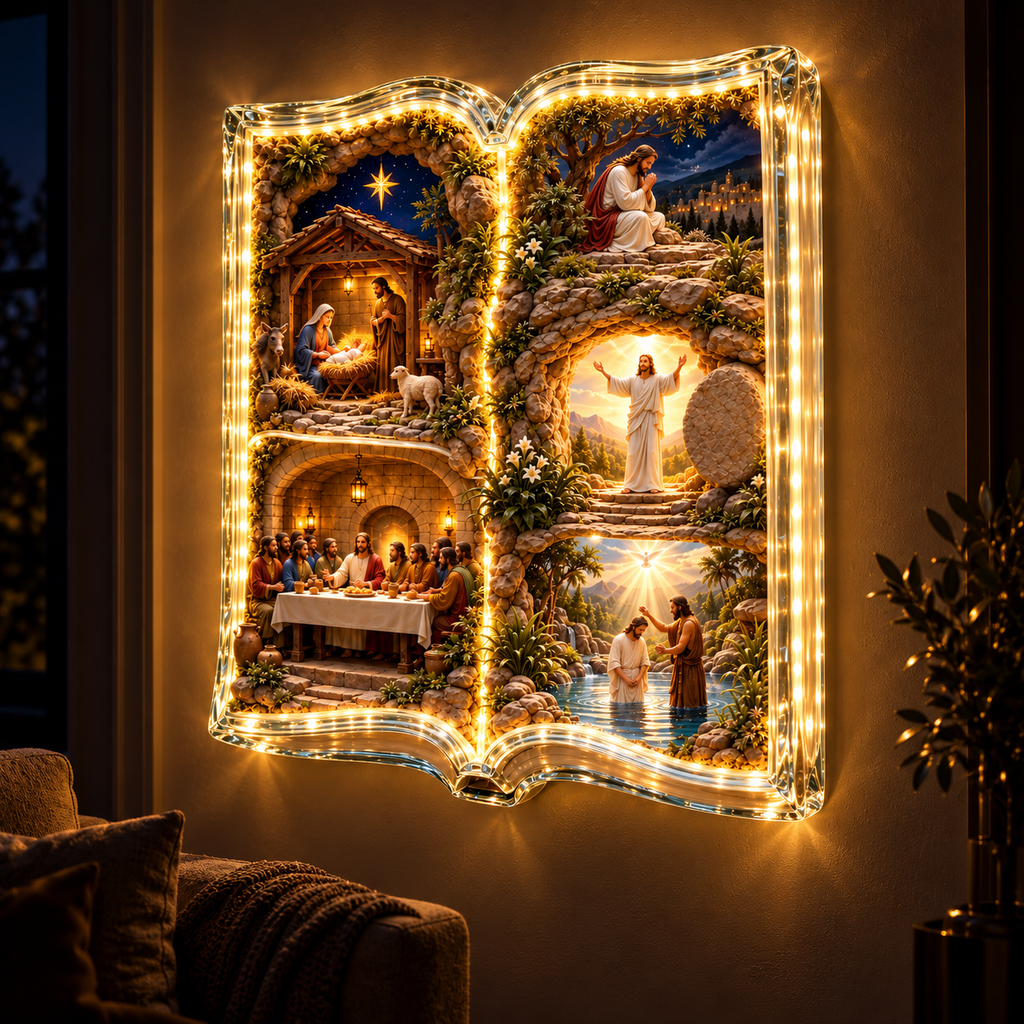 Quadro Iluminado História Sagrada
