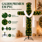 Árvore de Natal em forma de cruz - Decoração inclusa