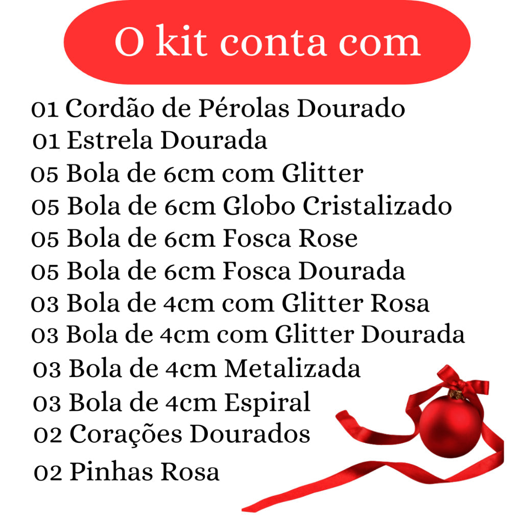 Kit 38 Peças Conjunto de Enfeites Decorativo