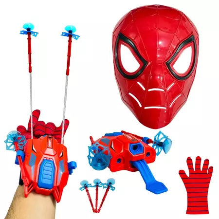 Kit Homem-Aranha Infantil com Máscara e Luva Lançadora – Diversão de Super-Herói