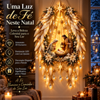 Presépio Sagrado Asas Celestiais com LED | A Luz do Nascimento de Jesus em Seu Lar