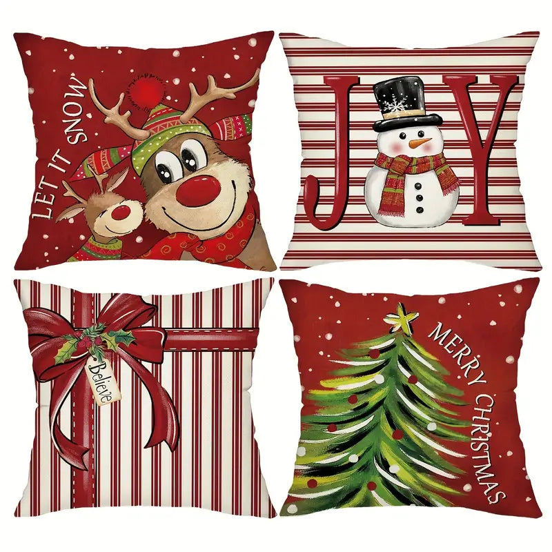 Kit Capas de Almofadas de Natal Sofisticada