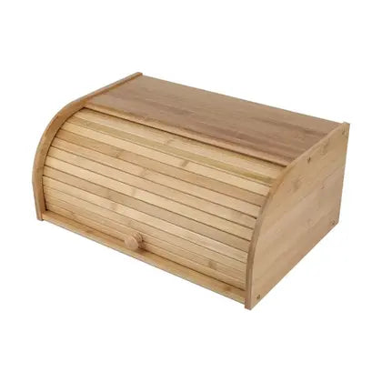 Porta Pão em Bambu com Tampa Retrátil JÁ MONTADO