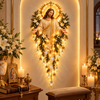 Jesus Iluminado de Parede com LED – Fé, Luz e Sofisticação