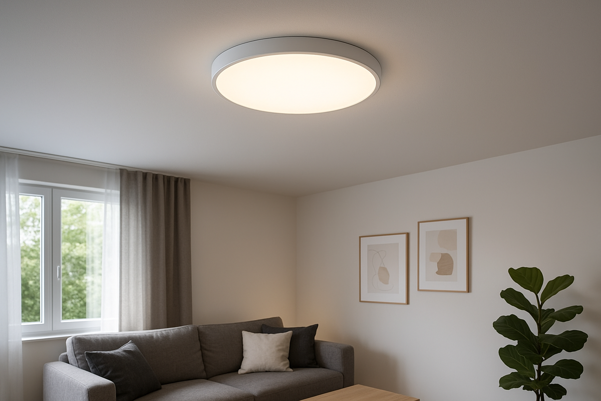 Plafon LED Redondo 40cm Branco Luz Fria Sobrepor