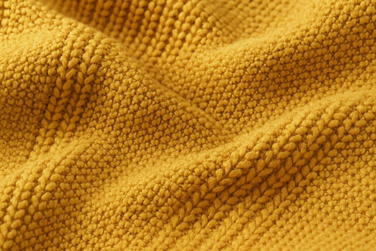 Manta de Sofá Decorativa Mostarda - Tricot 130x170cm