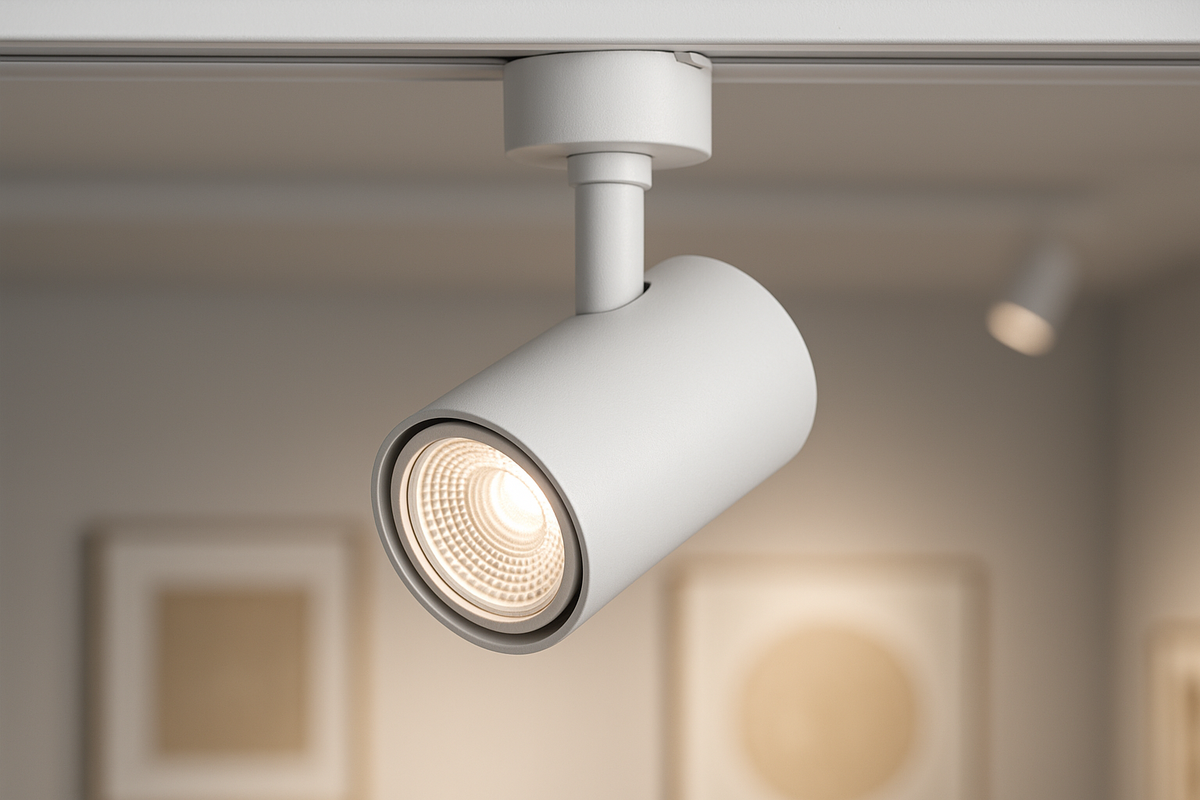 Spot LED Direcionável Branco para Trilho 12cm