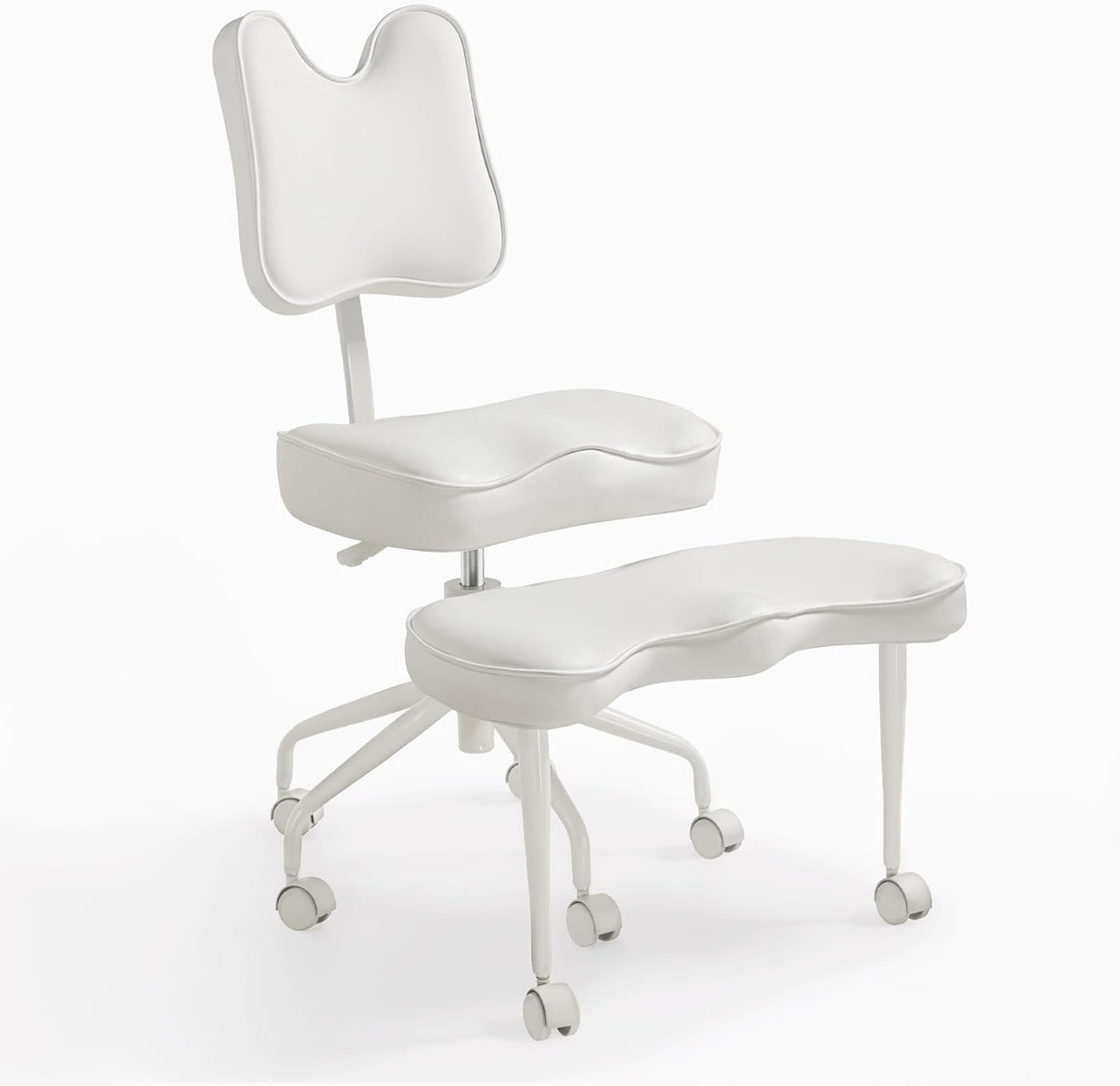 Cadeira ergonômica com pernas cruzadas para escritório em casa