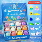 Kit 12 Bombas de Banho Surpresa do Oceano com Brinquedo Escondido
